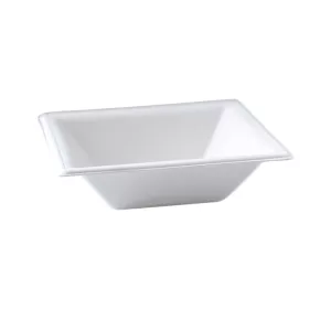 Bols carré 18x18x4cm bagasse blanche